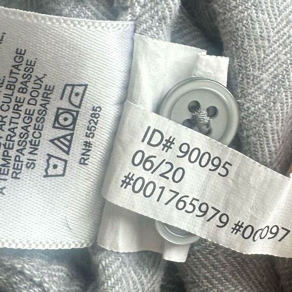 Express Men’s Long Sleeve Button Down Shirt Gray Size Medium - Picture 7 of 7